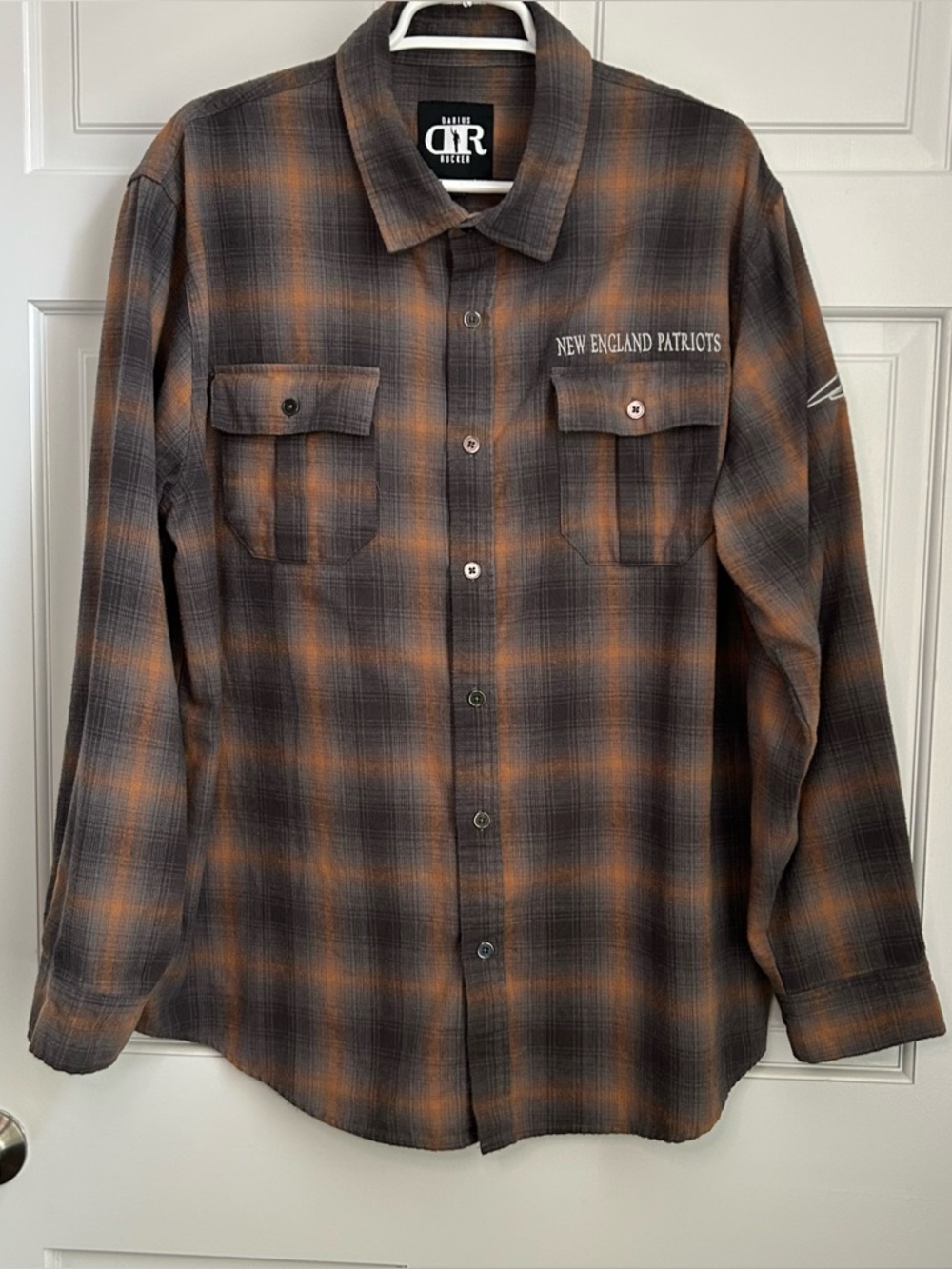 Darius Rucker New England Patriots Flannel Long Sleeve Shirt Mens XL NFL Country